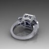 2 Carat Sapphire emerald cut diamond ring. - Image 4
