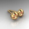 Power Ball Earrings in 14k Yellow Gold