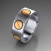Seven Power Ball Band in 14k Yellow Gold and Sterling Silver - Image 4