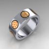Seven Power Ball Band in 14k Yellow Gold and Sterling Silver - Image 2