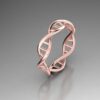 18k DNA Strand Ring in White, Rose or Yellow - Image 2