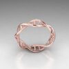 18k DNA Strand Ring in White, Rose or Yellow