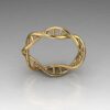 18k DNA Strand Ring in White, Rose or Yellow - Image 4
