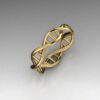 18k DNA Strand Ring in White, Rose or Yellow - Image 5